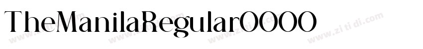 TheManilaRegular字体转换