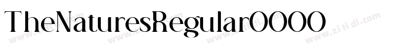 TheNaturesRegular字体转换
