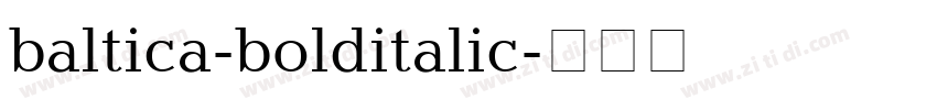 baltica-bolditalic字体转换