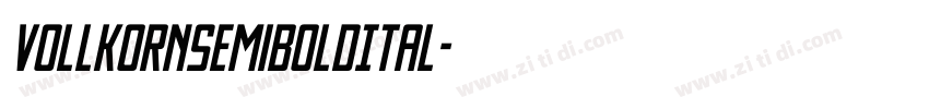 VollkornSemiBoldItal字体转换