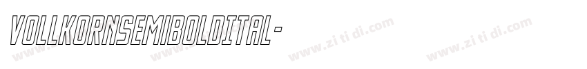 VollkornSemiBoldItal字体转换