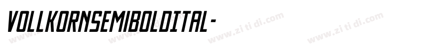 VollkornSemiBoldItal字体转换