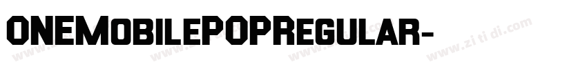 ONEMobilePOPRegular字体转换