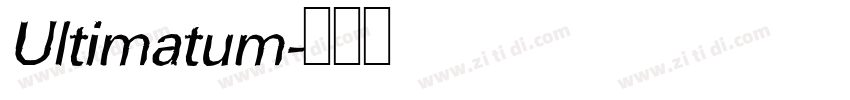 Ultimatum字体转换