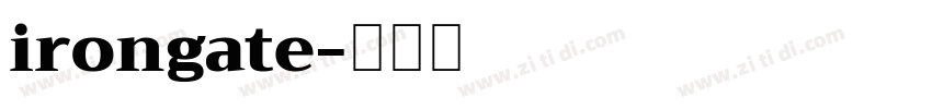 irongate字体转换