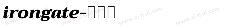 irongate字体转换