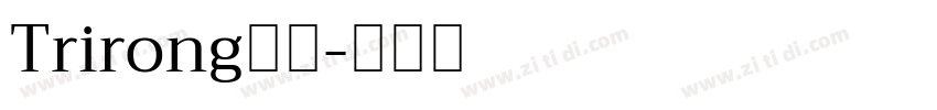 Trirong字体字体转换