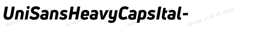 UniSansHeavyCapsItal字体转换