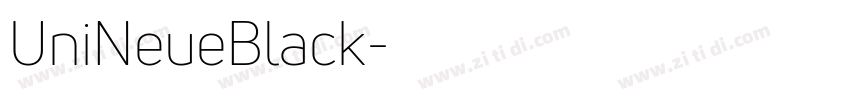 UniNeueBlack字体转换