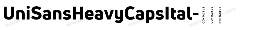 UniSansHeavyCapsItal字体转换