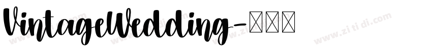 VintageWedding字体转换
