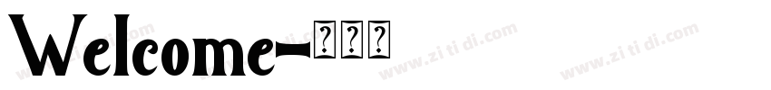 Welcome字体转换