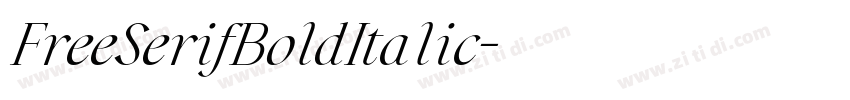 FreeSerifBoldItalic字体转换