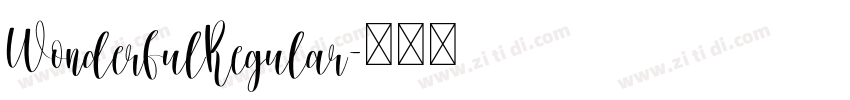 WonderfulRegular字体转换