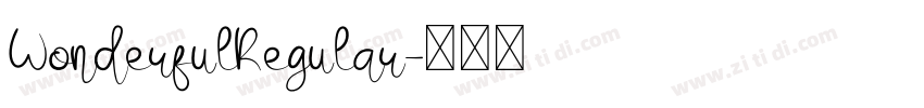 WonderfulRegular字体转换