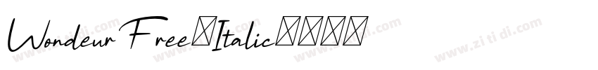 WondeurFree-Italic字体转换