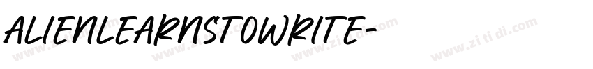 AlienLearnsToWrite字体转换