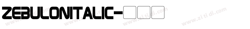 ZebulonItalic字体转换