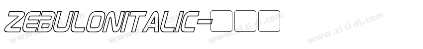 ZebulonItalic字体转换