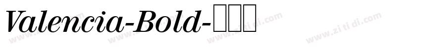 Valencia-Bold字体转换