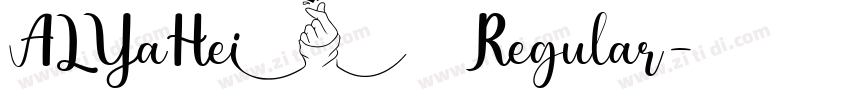 ALYaHei22Regular字体转换