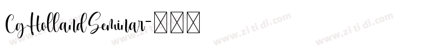 CgHollandSeminar字体转换