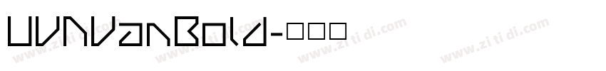 UVNVanBold字体转换