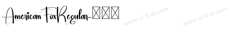 AmericanFoxRegular字体转换