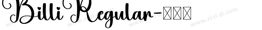BilliRegular字体转换