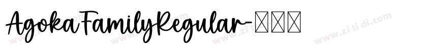 AgokaFamilyRegular字体转换