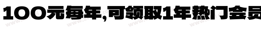 100元每年，可领取1年热门会员转换字体字体转换