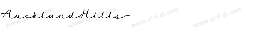 AucklandHills字体转换