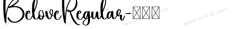BeloveRegular字体转换