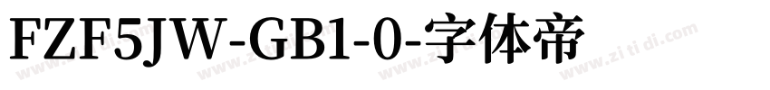 FZF5JW-GB1-0字体转换