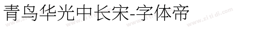 青鸟华光中长宋字体转换