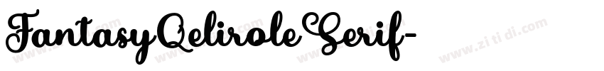 FantasyQeliroleSerif字体转换