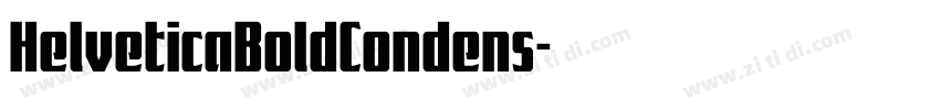 HelveticaBoldCondens字体转换