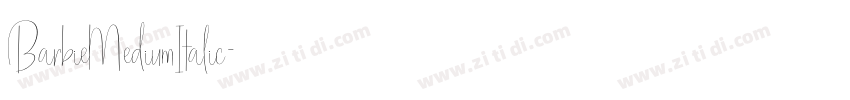 BarbieMediumItalic字体转换