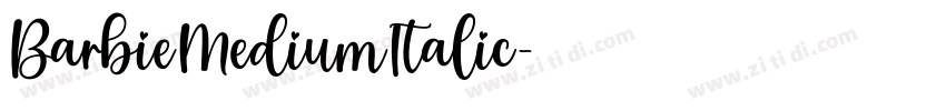 BarbieMediumItalic字体转换
