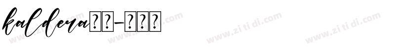 kaldera字体字体转换