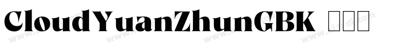 CloudYuanZhunGBK字体转换