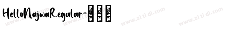 HelloNajwaRegular字体转换