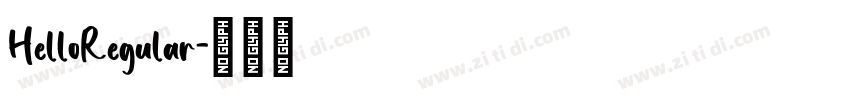 HelloRegular字体转换
