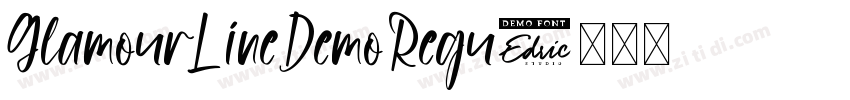 GlamourLineDemoRegu字体转换