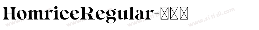 HomriceRegular字体转换
