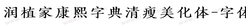 润植家康熙字典清瘦美化体字体转换