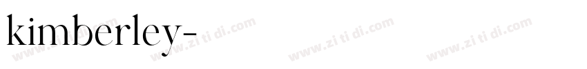 kimberley字体转换