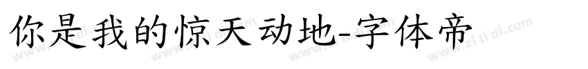 你是我的惊天动地字体转换