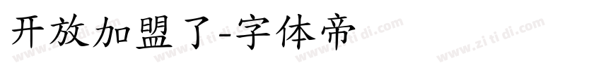 开放加盟了字体转换