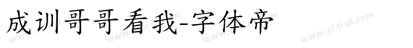 成训哥哥看我字体转换